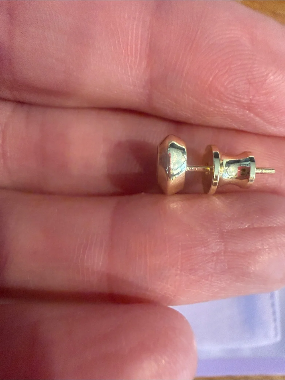 NWT Melinda Maria gold tone she's a boss studs